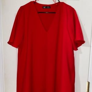 Zara Red Short Sleeve Dress